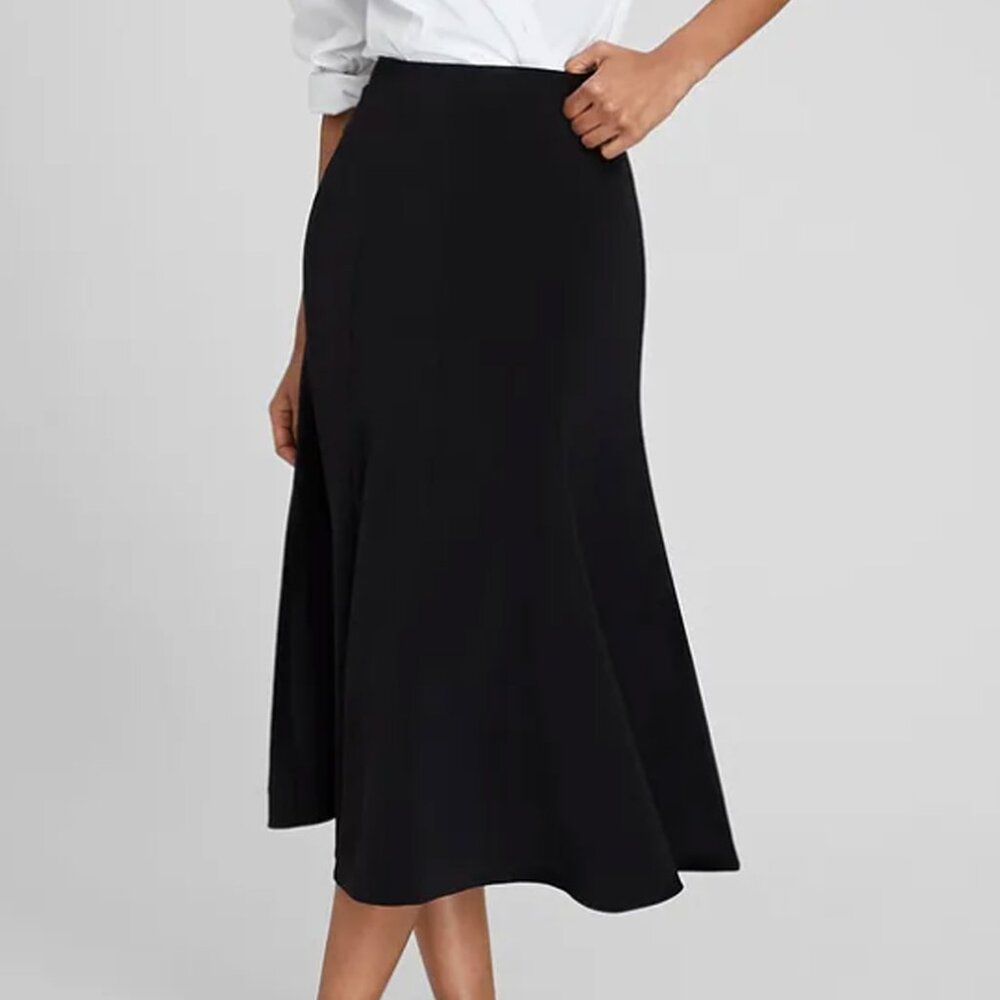 Club Monaco Black Midi Skirt